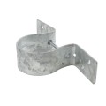 2-3/8" Pipe Grip Tie - Round Metal Post to Wood Fence Bracket - Galvanized