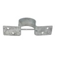 2-3/8" Pipe Grip Tie - Round Metal Post to Wood Fence Bracket - Galvanized