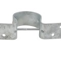 2-3/8" Pipe Grip Tie - Round Metal Post to Wood Fence Bracket - Galvanized