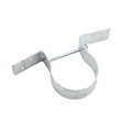 3" (2-7/8" OD) Pipe Grip Tie - Round Metal Post to Wood Fence Bracket - Galvanized