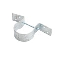 3" (2-7/8" OD) Pipe Grip Tie - Round Metal Post to Wood Fence Bracket - Galvanized