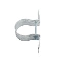 3" (2-7/8" OD) Pipe Grip Tie - Round Metal Post to Wood Fence Bracket - Galvanized
