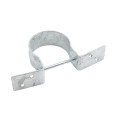 3" (2-7/8" OD) Pipe Grip Tie - Round Metal Post to Wood Fence Bracket - Galvanized