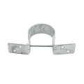 3" (2-7/8" OD) Pipe Grip Tie - Round Metal Post to Wood Fence Bracket - Galvanized