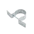 3" (2-7/8" OD) Pipe Grip Tie - Round Metal Post to Wood Fence Bracket - Galvanized