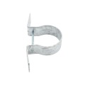 3" (2-7/8" OD) Pipe Grip Tie - Round Metal Post to Wood Fence Bracket - Galvanized