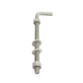 3/4" x 12" Male J-Bolt Gate Hinge with 2 Nuts - No Collar - Galvanized Steel