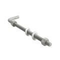 3/4" x 12" Male J-Bolt Gate Hinge with 2 Nuts - No Collar - Galvanized Steel