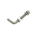 3/4" x 6" Male J-Bolt Gate Hinge with 2 Nuts and 2 Washers - No Collar - Hot Dip Galvanized