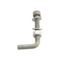 3/4" x 6" Male J-Bolt Gate Hinge with 2 Nuts and 2 Washers - No Collar - Hot Dip Galvanized