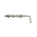 3/4" x 9" Male J-Bolt Gate Hinge with 2 Nuts and 2 Washers - No Collar - Hot Dip Galvanized