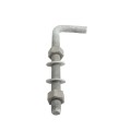 3/4" x 9" Male J-Bolt Gate Hinge with 2 Nuts and 2 Washers - No Collar - Hot Dip Galvanized