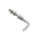 3/4" x 9" Male J-Bolt Gate Hinge with 2 Nuts and 2 Washers - No Collar - Hot Dip Galvanized