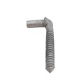 5/8" x 4-1/2" Collared Male Lag Screw Gate Hinge - Galvanized Steel
