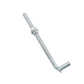 3/4" x 12" Collared Male J-Bolt Gate Hinge with 2 Nuts - Galvanized Steel