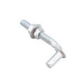 5/8" x 4-1/2" Collared Male J-Bolt Gate Hinge with 2 Nuts - Galvanized Steel