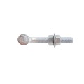 5/8" x 4-1/2" Collared Male J-Bolt Gate Hinge with 2 Nuts - Galvanized Steel
