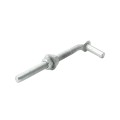 5/8" x 8" Collared Male J-Bolt Gate Hinge with 2 Nuts - Galvanized Steel