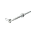 5/8" x 8" Collared Male J-Bolt Gate Hinge with 2 Nuts - Galvanized Steel