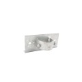 1-5/8" x 6" Wooden Fence to Round Metal Post Line Adapter - Galvanized