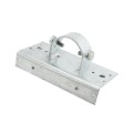 1-5/8" x 6" Wooden Fence to Round Metal Post Line Adapter - Galvanized