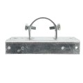 1-5/8" x 6" Wooden Fence to Round Metal Post Line Adapter - Galvanized