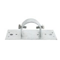 1-5/8" x 6" Wooden Fence to Round Metal Post Line Adapter - Galvanized