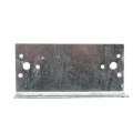 1-5/8" x 6" Wooden Fence to Round Metal Post Line Adapter - Galvanized