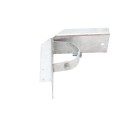 2-1/2" x 6" Wooden Fence to Round Metal Post Corner Adapter - Galvanized