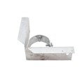 2-1/2" x 6" Wooden Fence to Round Metal Post Corner Adapter - Galvanized