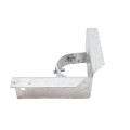 2-1/2" x 6" Wooden Fence to Round Metal Post Corner Adapter - Galvanized