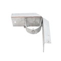 2-1/2" x 6" Wooden Fence to Round Metal Post Corner Adapter - Galvanized