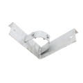 2-1/2" x 6" Wooden Fence to Round Metal Post Corner Adapter - Galvanized