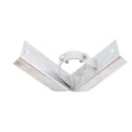 2-1/2" x 6" Wooden Fence to Round Metal Post Corner Adapter - Galvanized