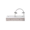 2-1/2" x 6" Wooden Fence to Round Metal Post End Adapter - Galvanized