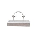 2-1/2" x 6" Wooden Fence to Round Metal Post Line Adapter - Galvanized