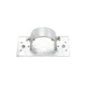 2-1/2" x 6" Wooden Fence to Round Metal Post Line Adapter - Galvanized