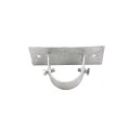 2-1/2" x 6" Wooden Fence to Round Metal Post Line Adapter - Galvanized