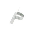 2-1/2" x 8" Wooden Fence to Round Metal Post Line Adapter - Galvanized