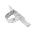 2-1/2" x 8" Wooden Fence to Round Metal Post Line Adapter - Galvanized
