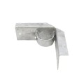 1-5/8" x 6" Wooden Fence to Round Metal Post Corner Adapter - Galvanized