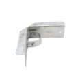 1-5/8" x 6" Wooden Fence to Round Metal Post Corner Adapter - Galvanized