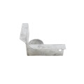 2" x 6" Wooden Fence to Round Metal Post Corner Adapter - Galvanized
