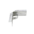 2" x 6" Wooden Fence to Round Metal Post Corner Adapter - Galvanized