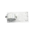 2" x 6" Wooden Fence to Round Metal Post End Adapter - Galvanized