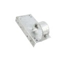 2" x 6" Wooden Fence to Round Metal Post End Adapter - Galvanized