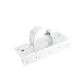 2" x 6" Wooden Fence to Round Metal Post Line Adapter - Galvanized