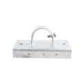 2" x 6" Wooden Fence to Round Metal Post Line Adapter - Galvanized