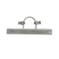 2" x 8" Wooden Fence to Round Metal Post Line Adapter - Galvanized