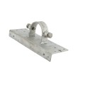 2" x 8" Wooden Fence to Round Metal Post Line Adapter - Galvanized